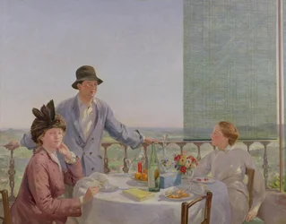 Portrait Group with Albert Rutherston (After Lunch), 1910